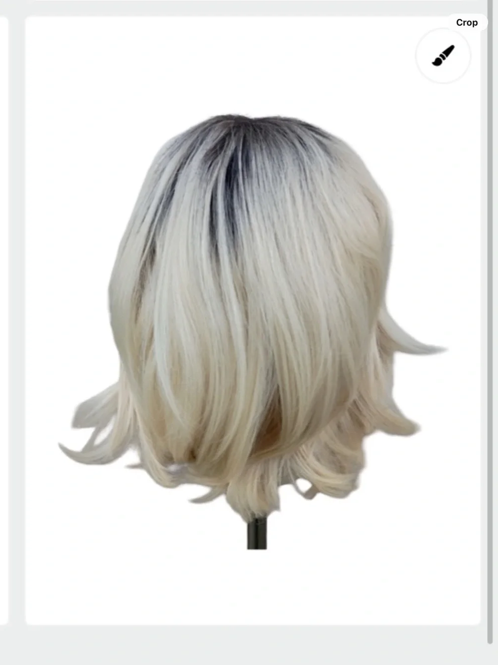 Blonde Short Wavy Wig with Side Bangs